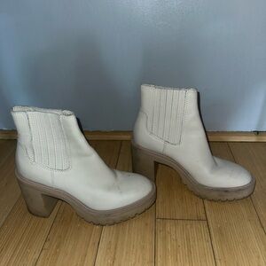 Women's White weather proof Ankle Boots